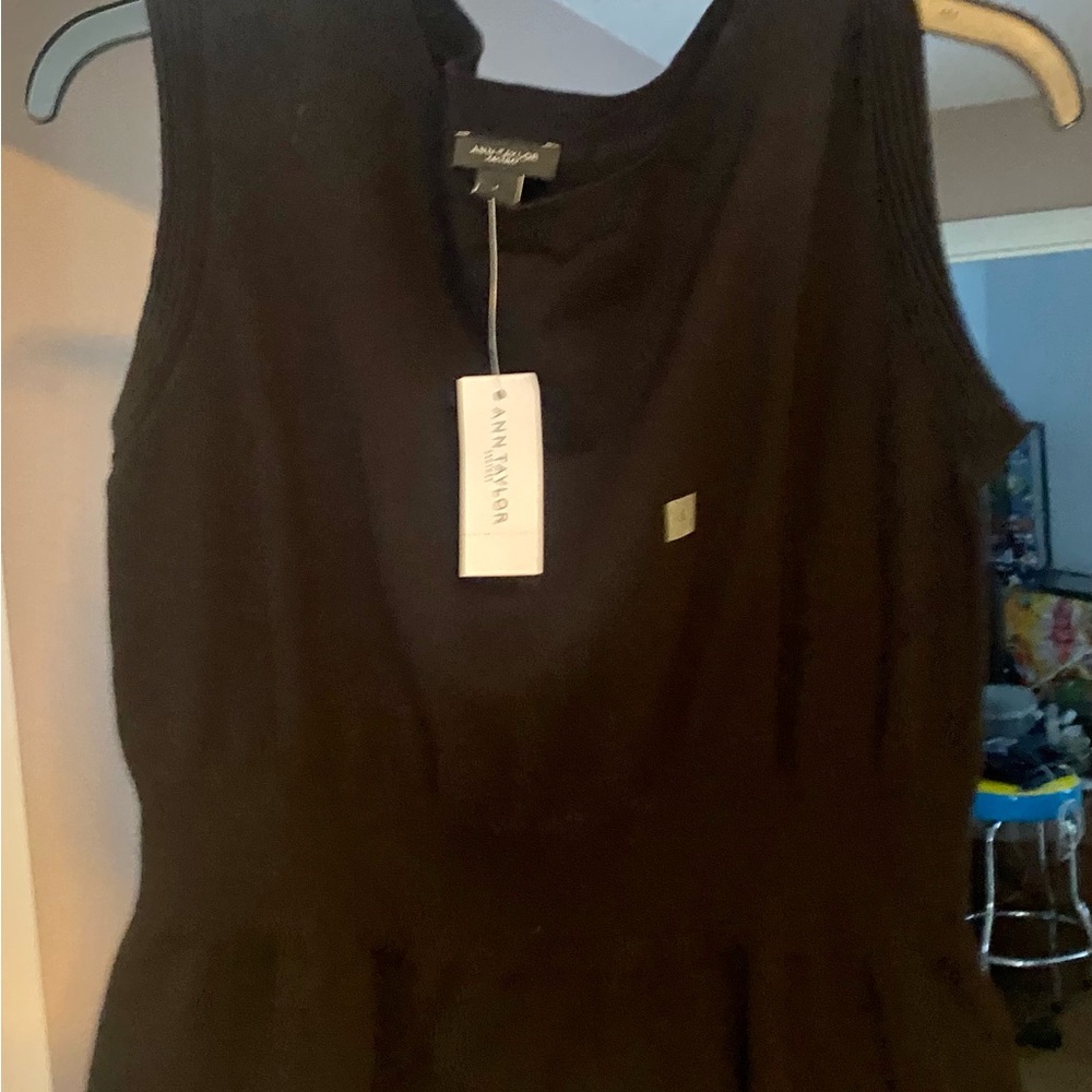 Ann Taylor Black Sleeveless Top NWT